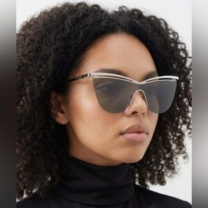🆕 SAINT LAURENT CAT-EYE SILVER & GRAY SUNGLASSES